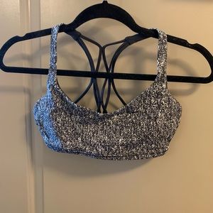 Lululemon black and white cross back sports bra